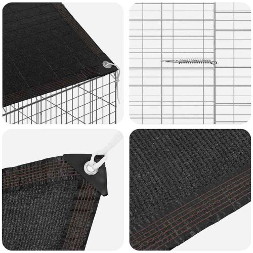 Клетка за заек Сребрист 400 x 78 x 78 см Галванизирана стомана