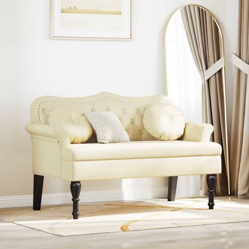 Пейка Честърфилд Крем 120.5 x 65 x 75 см Изкуствена
