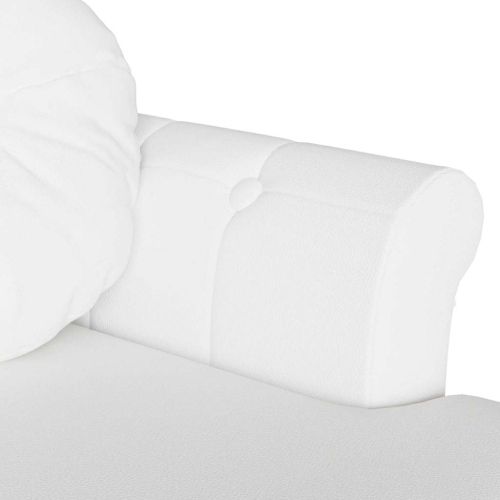 Пейка Честърфилд Бяло 120.5 x 65 x 75 см Изкуствена