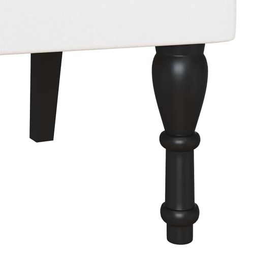 Пейка Честърфилд Бяло 120.5 x 65 x 75 см Изкуствена