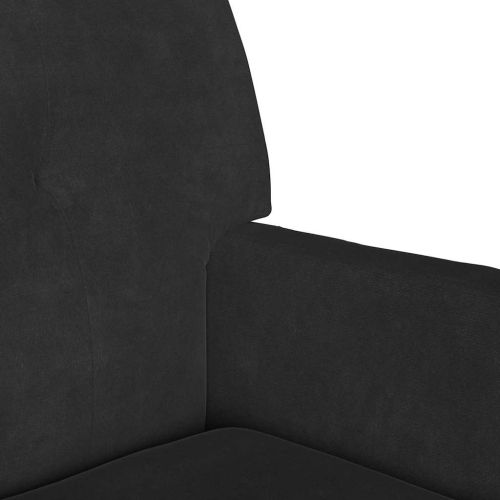 Пейка Честърфилд Черно 112 x 65,5 x 75 см Кадифе