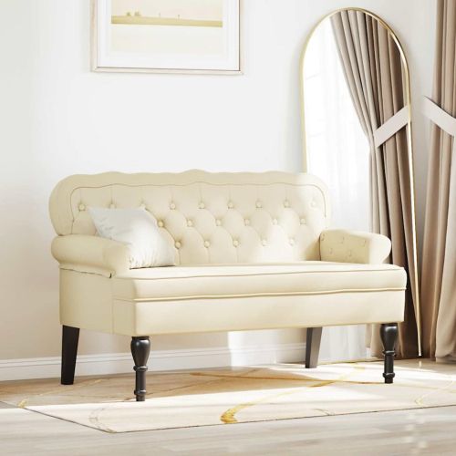 Пейка Честърфилд Крем 119,5 x 64,5 x 75 см Изкуствена