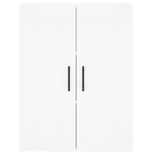 Висок шкаф, бял, 69,5x34x180 см, инженерно дърво