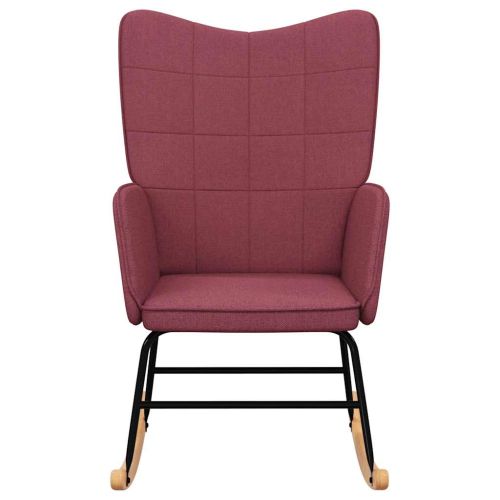 Люлеещ се стол, виненочервен, текстил