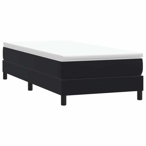 Box Spring Легло без матрак Черно 80x210 cm Кадифе
