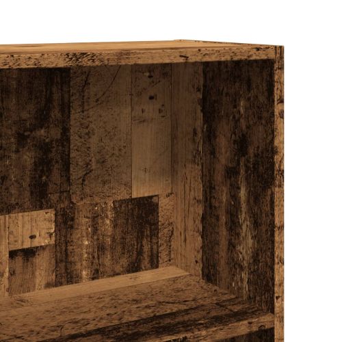 Библиотека, старо дърво, 80x30x114 см, инженерно дърво