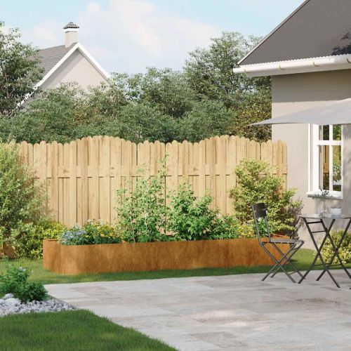 Кашпа, ръждива, 280x80x40 см, патинираща стомана