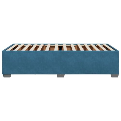 Рамка за легло, синя, 100x200 см, кадифе