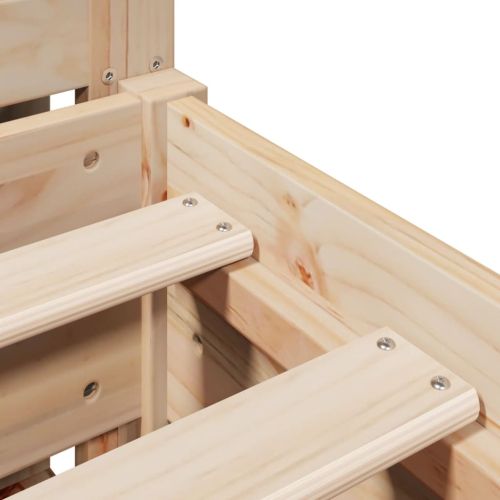 Рамка за легло без матрак, 160x200 см, масивна чамова дървесина