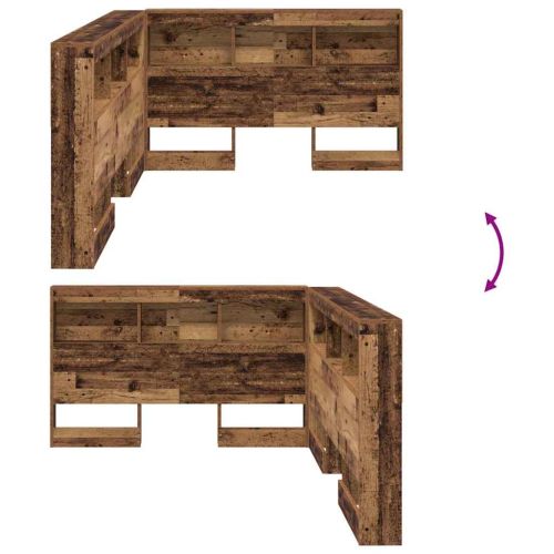 Табла за съхранение с рафт Старо дърво 207,5 x 137,5 x 76,5 см