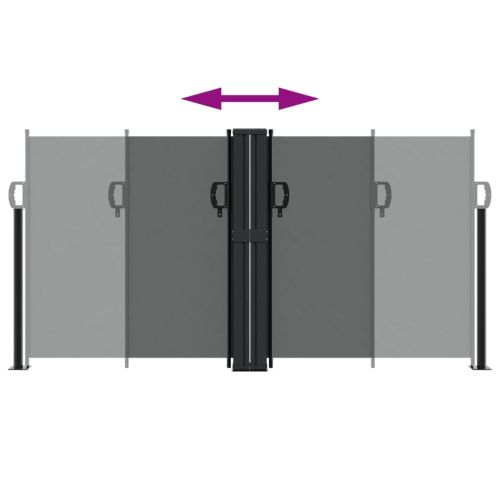 Прибираща се странична тента, антрацит, 120x600 см