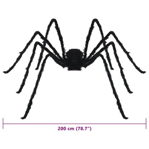 Декорация с паяк за Хелоуин 3 pcs Черно 200 cm