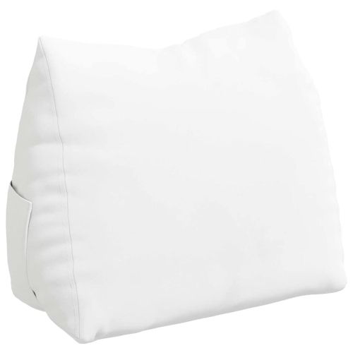 Възглавница за гръб Бяло 60 x 20 x 50 см текстил