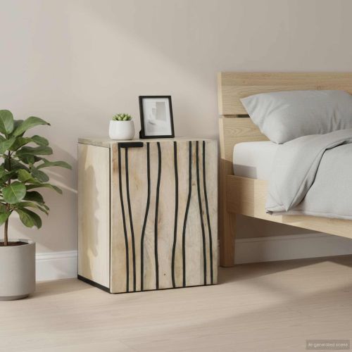 Шкаф за мивка в баня Бяло 38 x 33,5 x 48 см Инженерно дърво