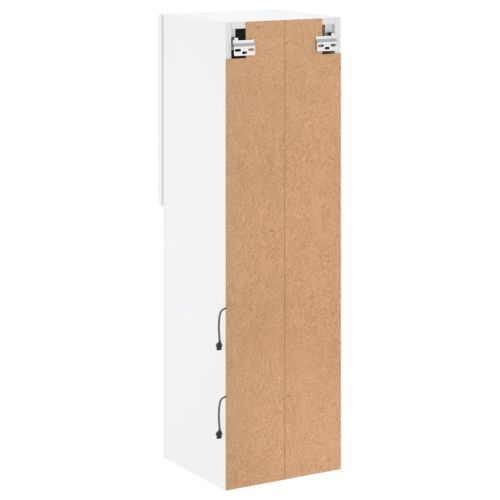 ТВ шкафове с LED осветление 2 бр бели 30,5x30x102 см