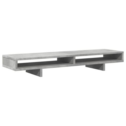 Поставка за монитор, бетонно сива, 100x27x15см, инженерно дърво