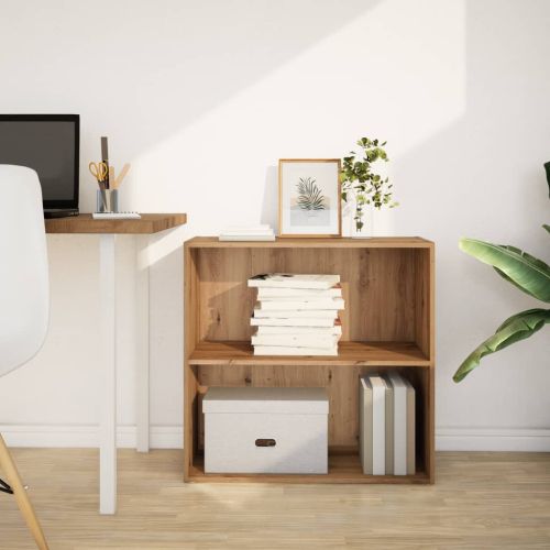 Библиотека, дъб артизан, 80x30x77 см, инженерно дърво