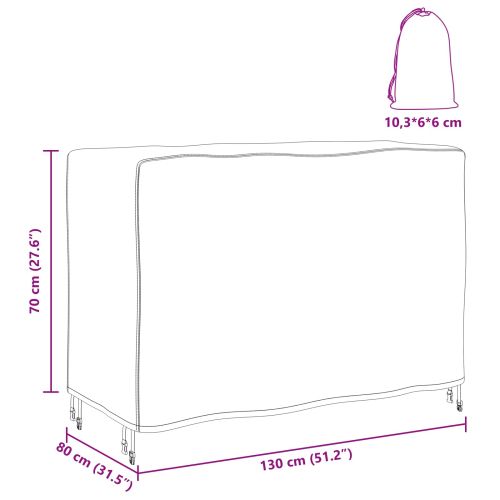 Покривало за мебели Едноцветен Черно 130 x 80 x 70 см 210D