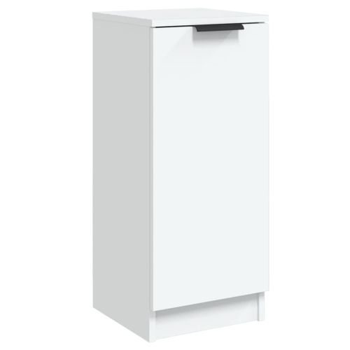 Сайдборд, бял, 30x30x70 см, инженерно дърво