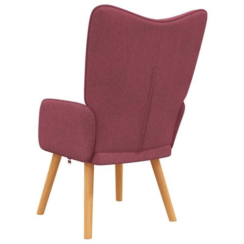 Релаксиращ стол, виненочервен, плат