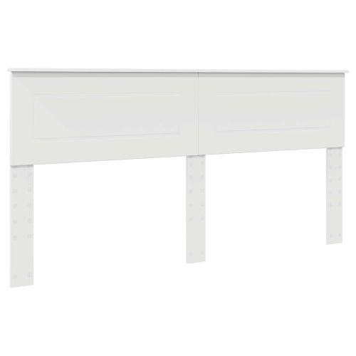 Легло с място за съхранение Бяло 200 x 200 cm Инженерно дърво