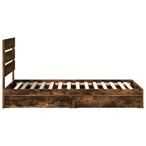 Легло с място за съхранение с таблото Димян дъб 70 x 190 cm