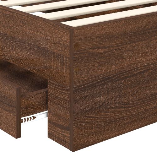 Рамка за легло с таблото Кафяв дъб 70 x 190 cm Инженерно дърво