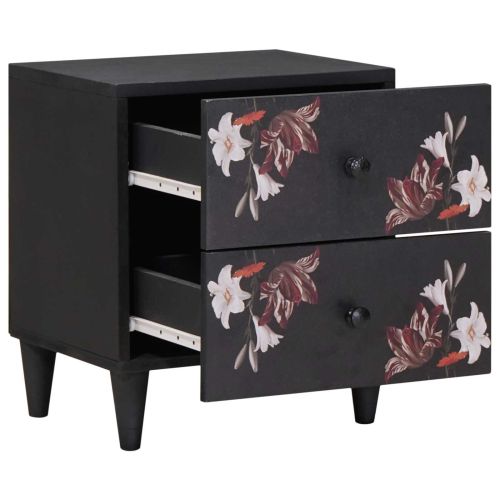 Нощно шкафче с чекмедже 2 pcs Кафяво 40 x 33,5 x 46 см