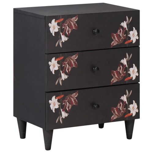 Нощно шкафче Многоцветен 50 x 33 x 60 см Солидно мангово дърво