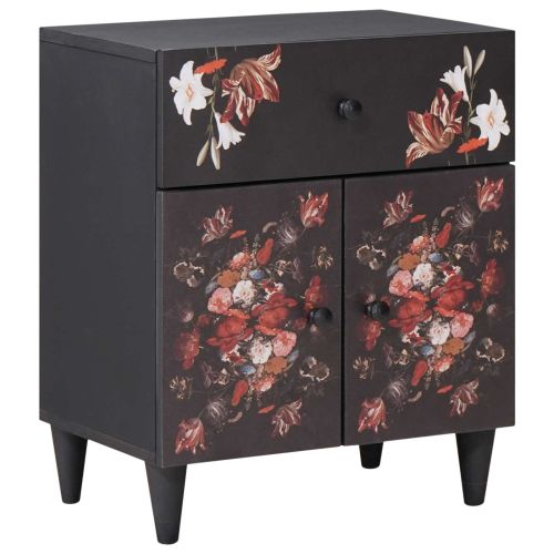 Нощно шкафче Многоцветен 50 x 33 x 60 см Солидно мангово дърво