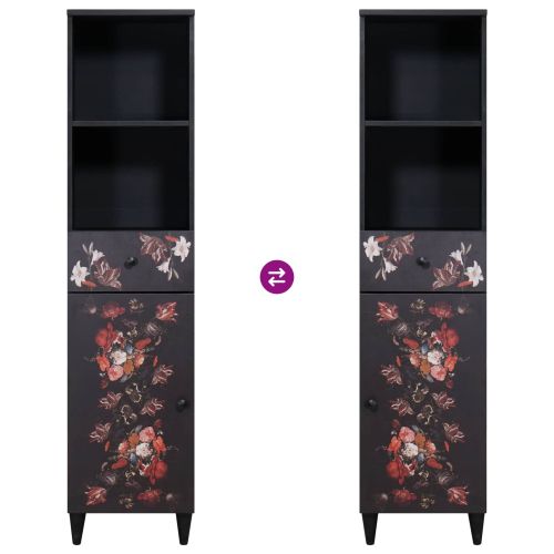 Шкаф за баня с чекмедже с врата Многоцветен 38 x 33,5 x 160 см