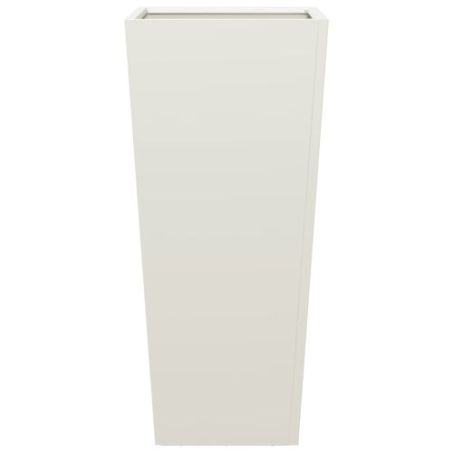 Градинска кашпа, бял, 35x35x75 см, стомана