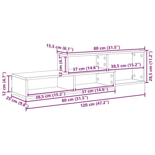 Стойказастенентелевизор 120x25x28,5см Инженерно дърво
