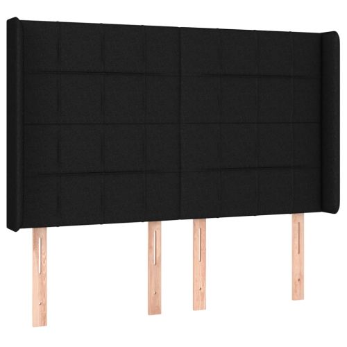 Боксспринг легло с матрак и LED, черно, 140x190 см, плат