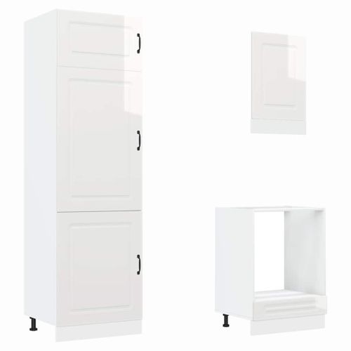 Комплект кухненски шкафове от 7 части Kalmar, инженерно дърво