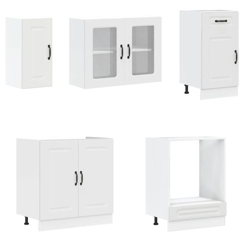 Комплект кухненски шкафове от 8 части Kalmar, инженерно дърво