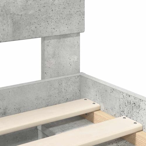 Рамка за легло Бетоново сиво 135 x 190 cm Инженерно дърво