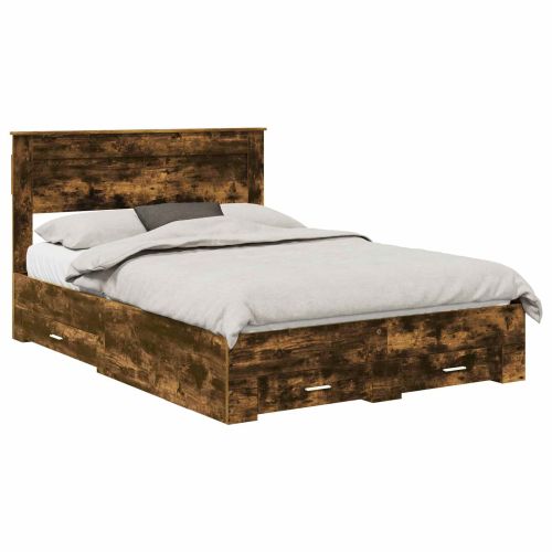 Рамка за легло с таблото Димян дъб 140 x 190 cm Инженерно дърво