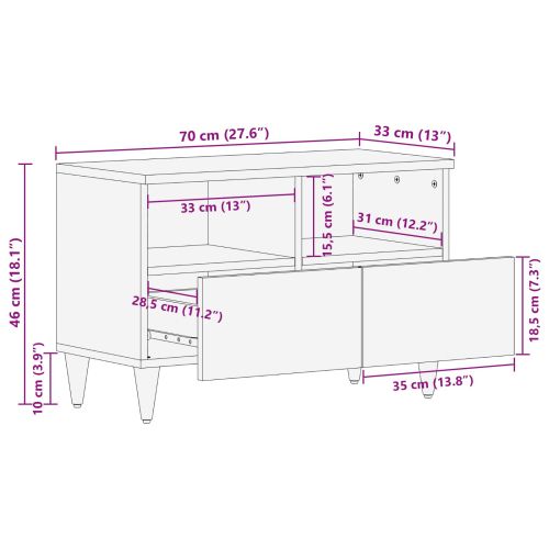 Шкафове за съхранение с чекмедже Многоцветен 70 x 33,5 x 46 см