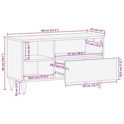 Шкафове за съхранение с чекмедже Многоцветен 80 x 33,5 x 46 см