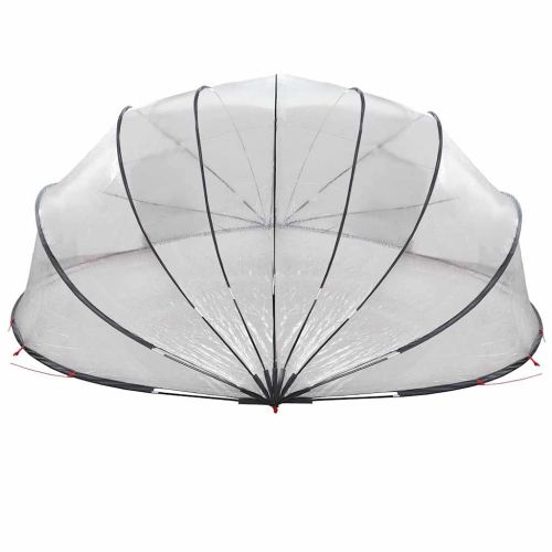 Купол за басейн Прозрачен 592 x 590 x 275 см ПВЦ