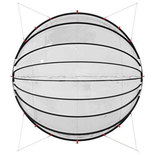 Купол за басейн Прозрачен 592 x 590 x 275 см ПВЦ
