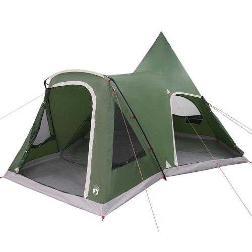 Тент тип Teepee за 5 души с покрив Зелен 545 x 450 x 295 см