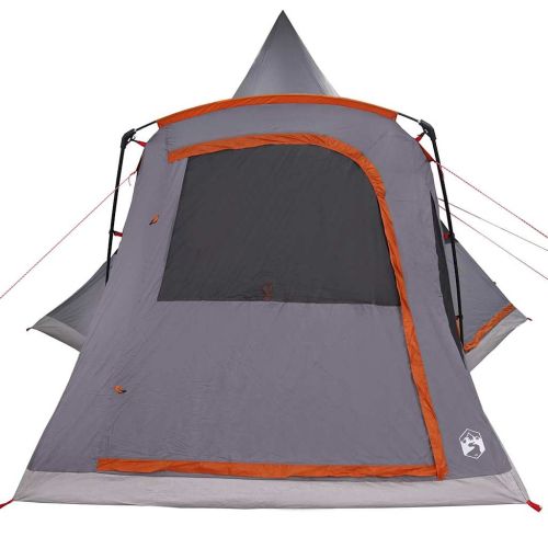 Тент тип Teepee за 5 души Сив и оранжев 545 x 450 x 295 см