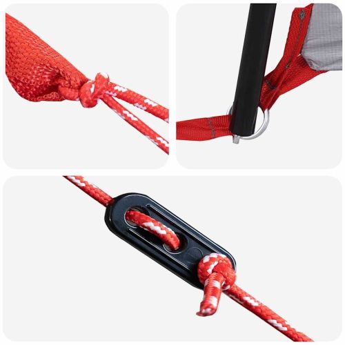 Тент тип Teepee за 5 души Сив и оранжев 545 x 450 x 295 см