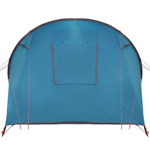 Тунелна палатка за 4-ма Синьо и сиво 740 x 370 x 220 см