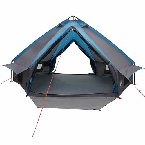 Тент тип Teepee за 8 души Синьо и сиво 490 x 410 x 210 см