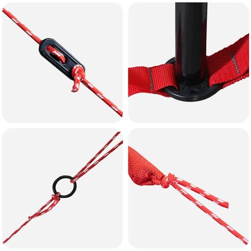 Тент за бивак 6-ма с покрив Сив и оранжев 490 x 410 x 210 см