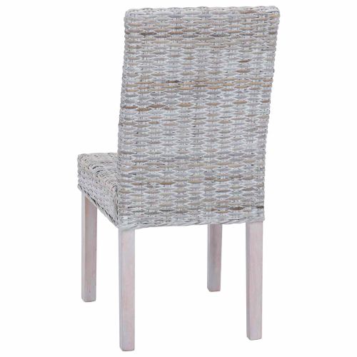 Трапезен стол 2 pcs Бял лак 45 x 54 x 93 см