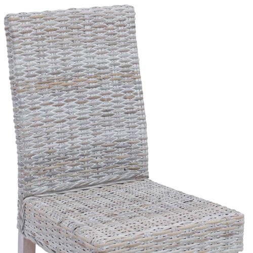 Трапезен стол 2 pcs Бял лак 45 x 54 x 93 см